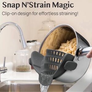 Kitchen Gizmo Strainer for Pots, Pans, and Bowls